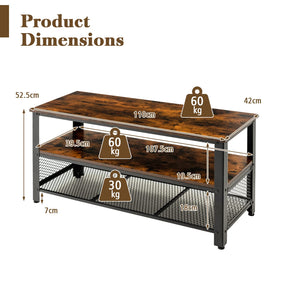 Giantex Console Table TV Stand for 50-Inch Flat Screen TVs, Brown