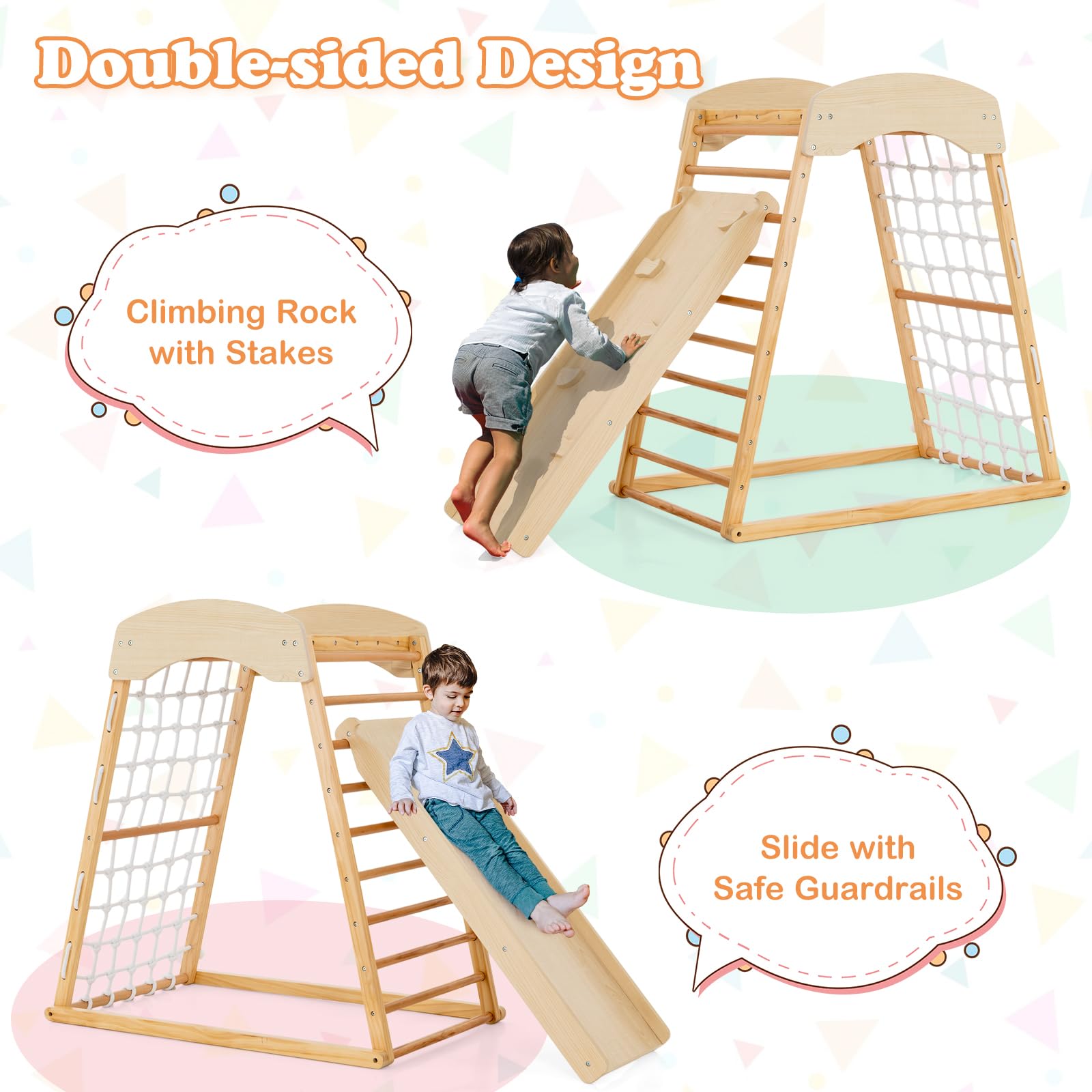 HONEY JOY 6-in-1 Indoor Jungle Gym Climber
