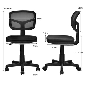 Giantex Low-Back Office Chair, Armless Computer Chair w/Y-Shaped Support