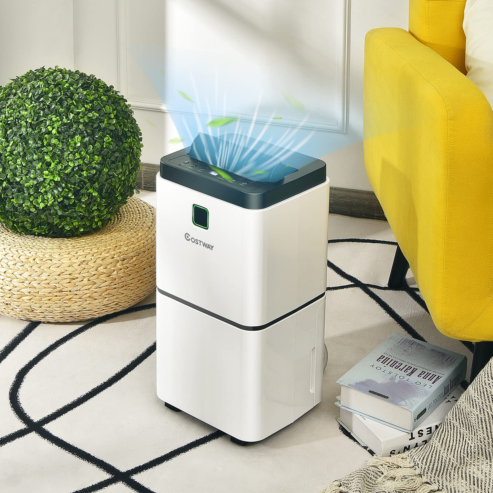 12L 140㎡ Dehumidifier with 3 Modes and 12H Timer and LED Indicator