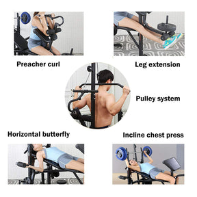 Foldable Weight Lifting Bed, Multifunctional Weight Lifting Bench