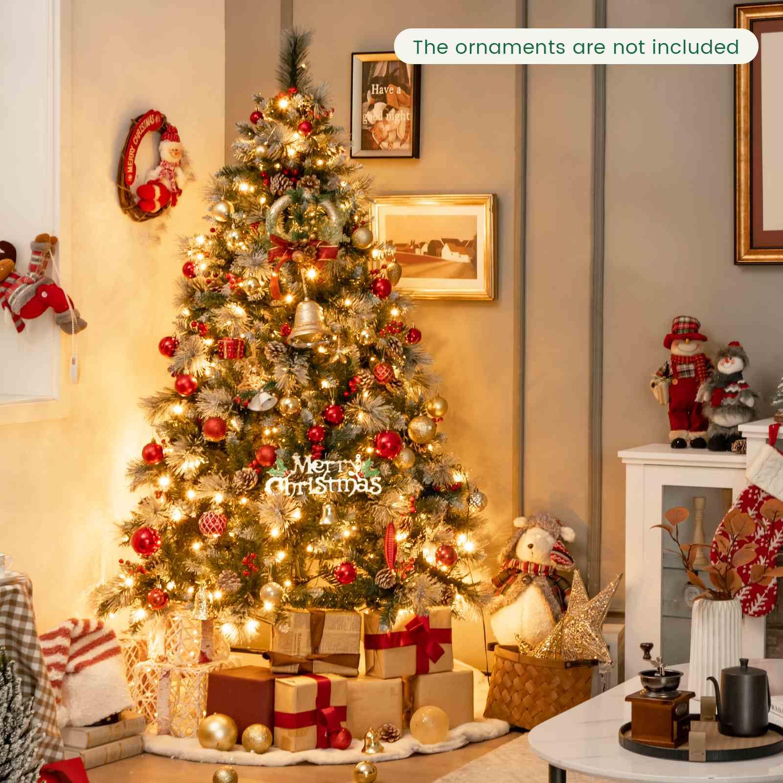 2.15M Pre-Lit Christmas Tree with Pine Needle