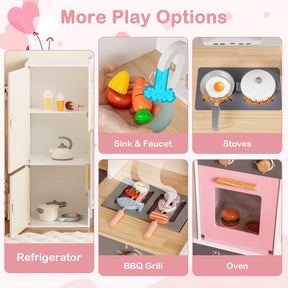 Kids Little Chef Play Kitchen Set, Role Play Pretend Kitchen w/Range Hood