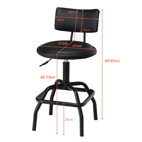 Giantex Adjustable Height Bar Stool, 360 Degree Swivel barstool, Black