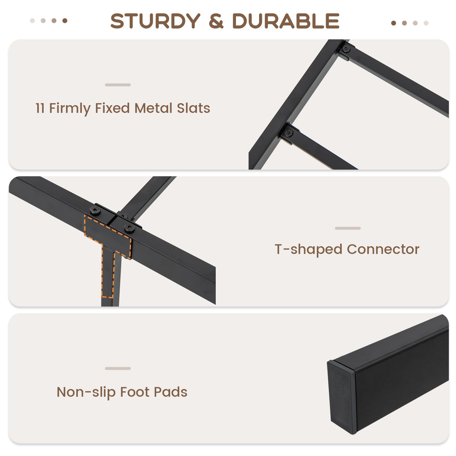 Giantex Twin Size Platform Bed Frame, 36 cm High Heavy-Duty Metal Bed Base with Under Bed Storage Space