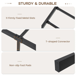 Giantex Twin Size Platform Bed Frame, 36 cm High Heavy-Duty Metal Bed Base with Under Bed Storage Space