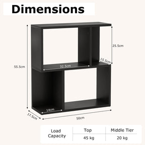3-Tier Bookshelf, Display Shelf for Small Space