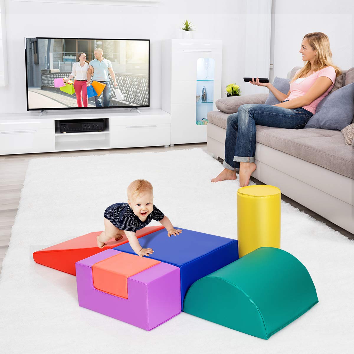 6PCS Kids Crawl & Climb Foam Play Set