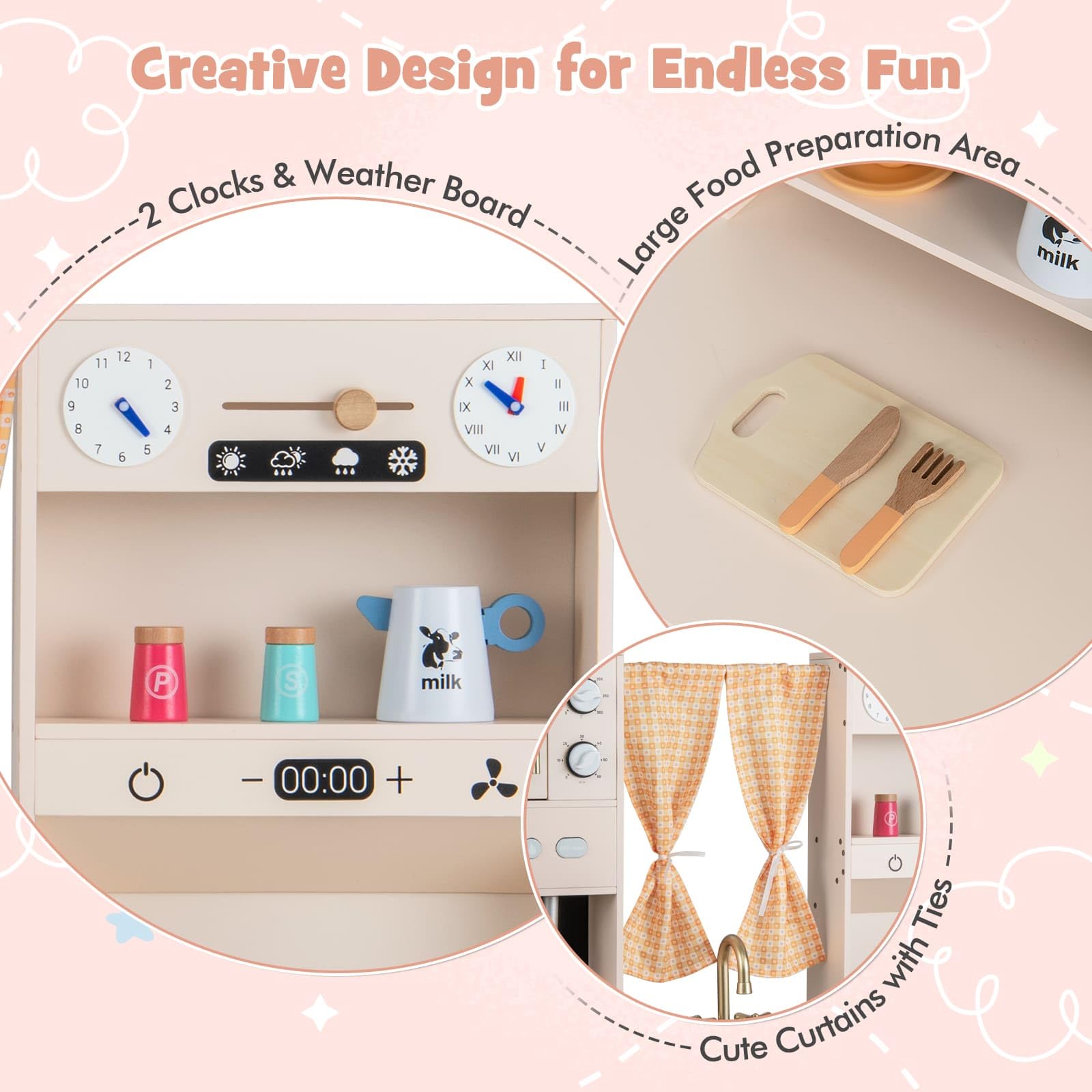 HONEY JOY Kids Kitchen Playset