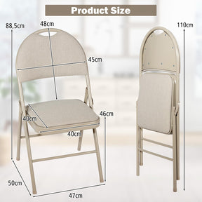 6 Pieces Foldable Chairs, Portable Folding Chairs