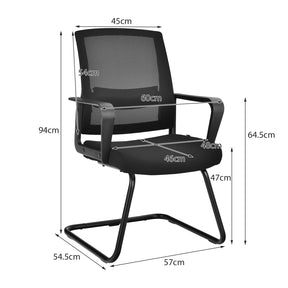 Giantex Visitor Chair, Meeting Room Chair w/Adjustable Lumbar Support