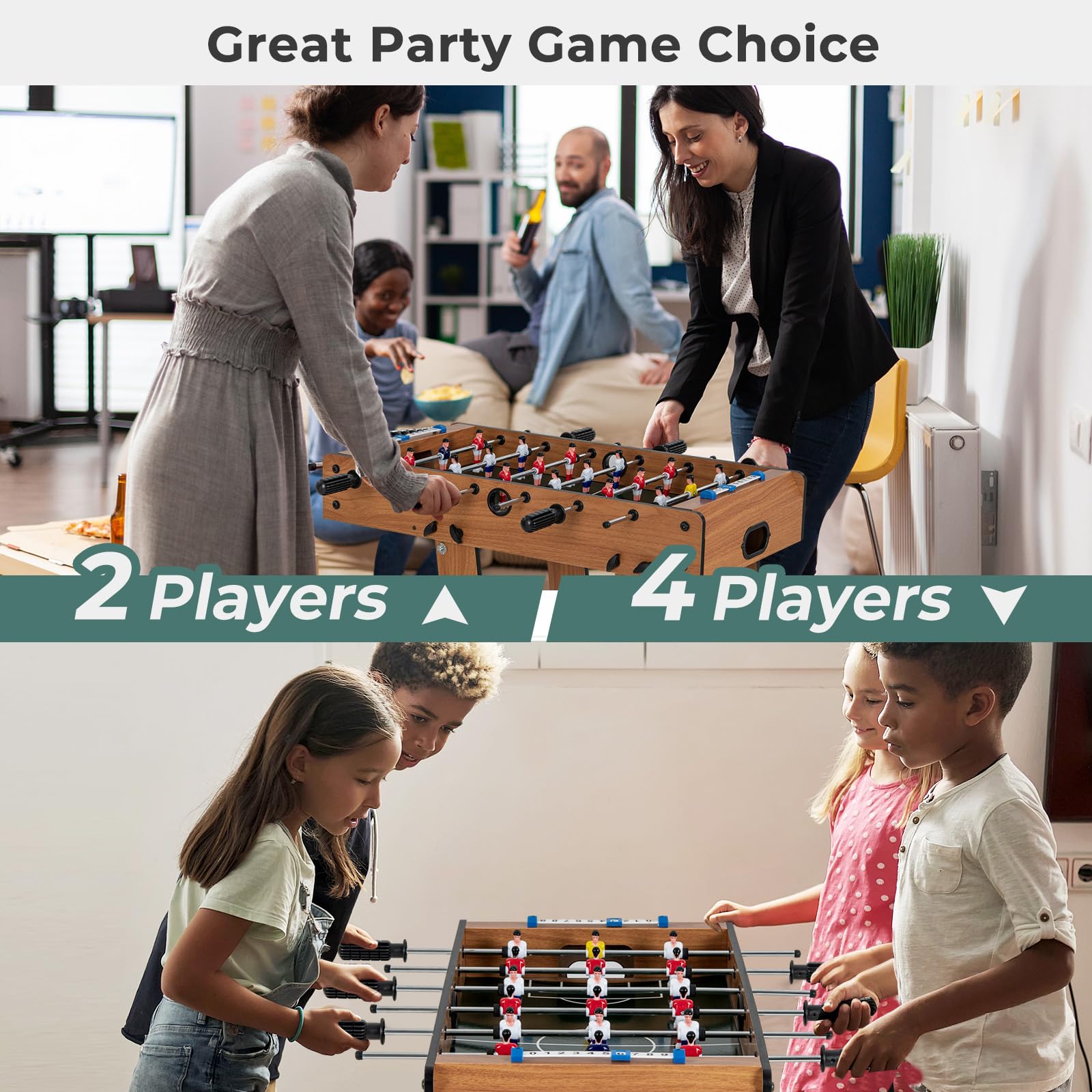 Giantex Folding Foosball Table, 27in Football Table