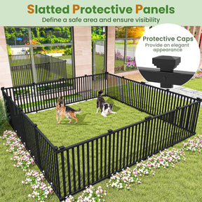 Giantex Picket Fence 2 Panels, 80''W x 37.5''H Decorative Outdoor Garden Fence