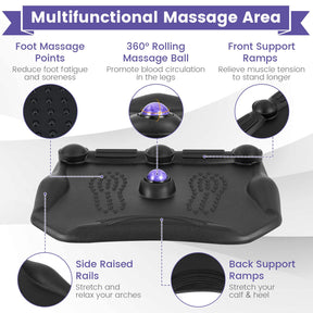 Giantex Anti Fatigue Standing Desk Mat, Ergonomic Stand Up Foot Mat with Massage Roller Ball & Foot Massage Points, Black