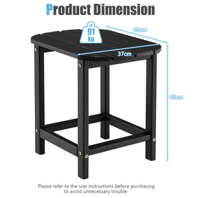 46cm Adirondack Outdoor Side Table, Weather Resistant End Table, Outdoor Tea Table for Patio, Backyard