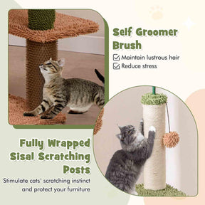 1.5m Multi-Level Cat Tree for Indoor Cats, Cute Cat Tower