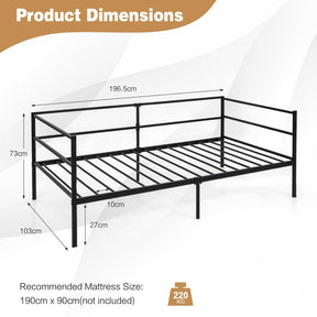 Giantex Metal Daybed Frame Twin Size, Modern Sofa Bed
