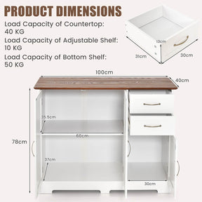 Giantex Kitchen Buffet Cabinet, Modern Storage Cabinet with with 2-Door Cabinet and 2 Drawers