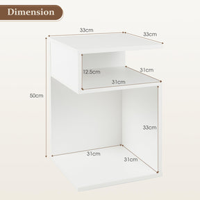 Giantex S-Shaped Side Table for Small Space