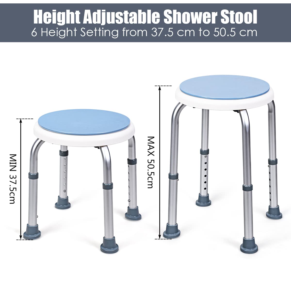 Giantex 360° Rotating Shower Stool