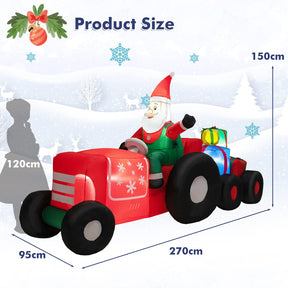 270CM Christmas Inflatable Truck with Santa Claus & Gifts