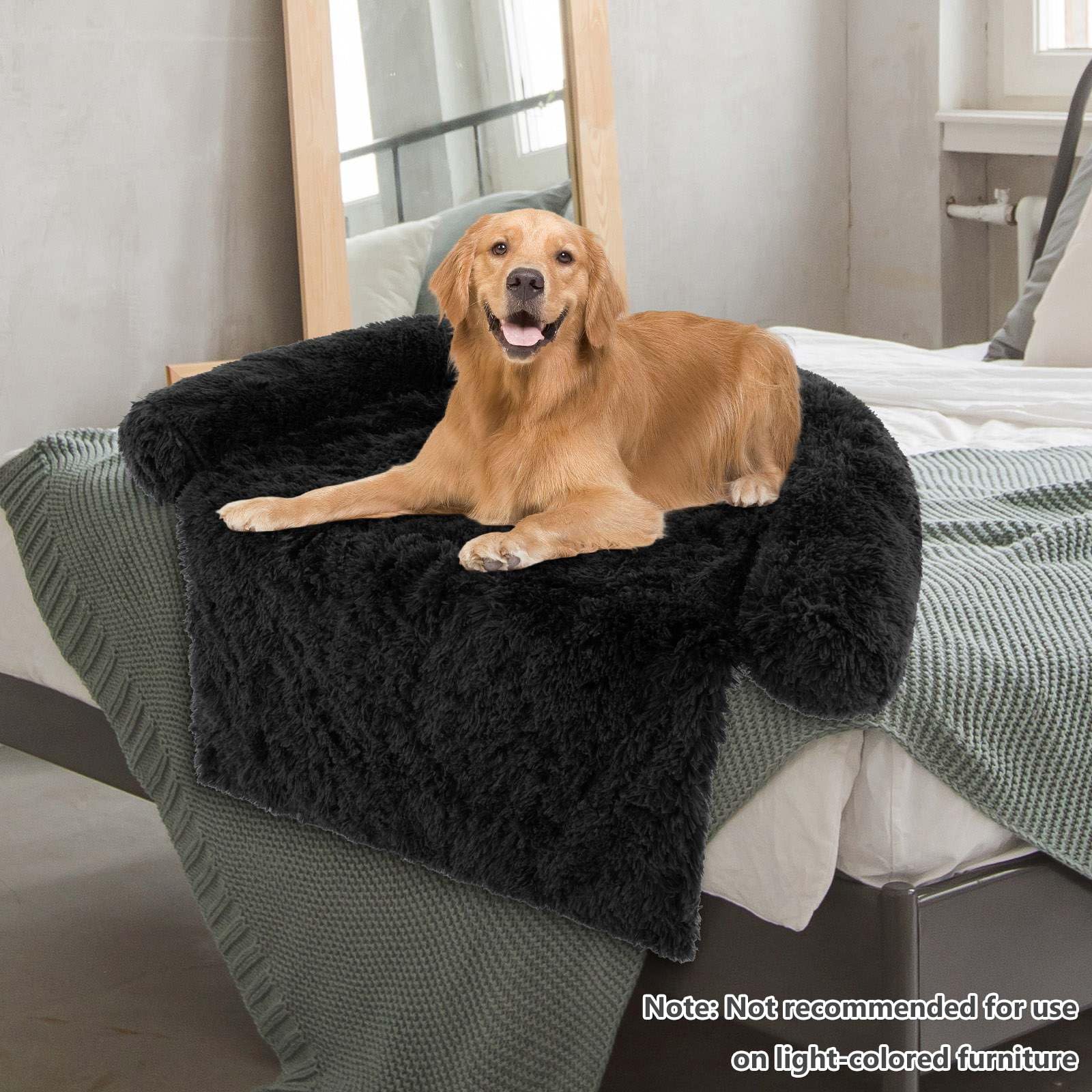 Plush Calming Dog Couch Bed, Dog Sofa Bed for Furniture Protector