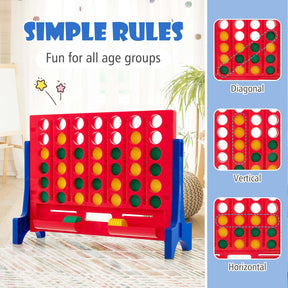 Jumbo 4-to-Score Connect Game Set w/Carrying Bag & 42 Chesses