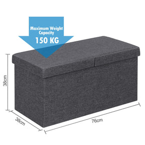 Giantex Storage Ottoman, Upholstered Chest Bench w/Storage Space