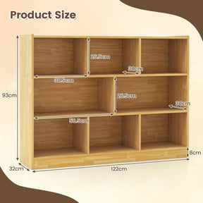 3-Tier Open Wooden Bookshelf