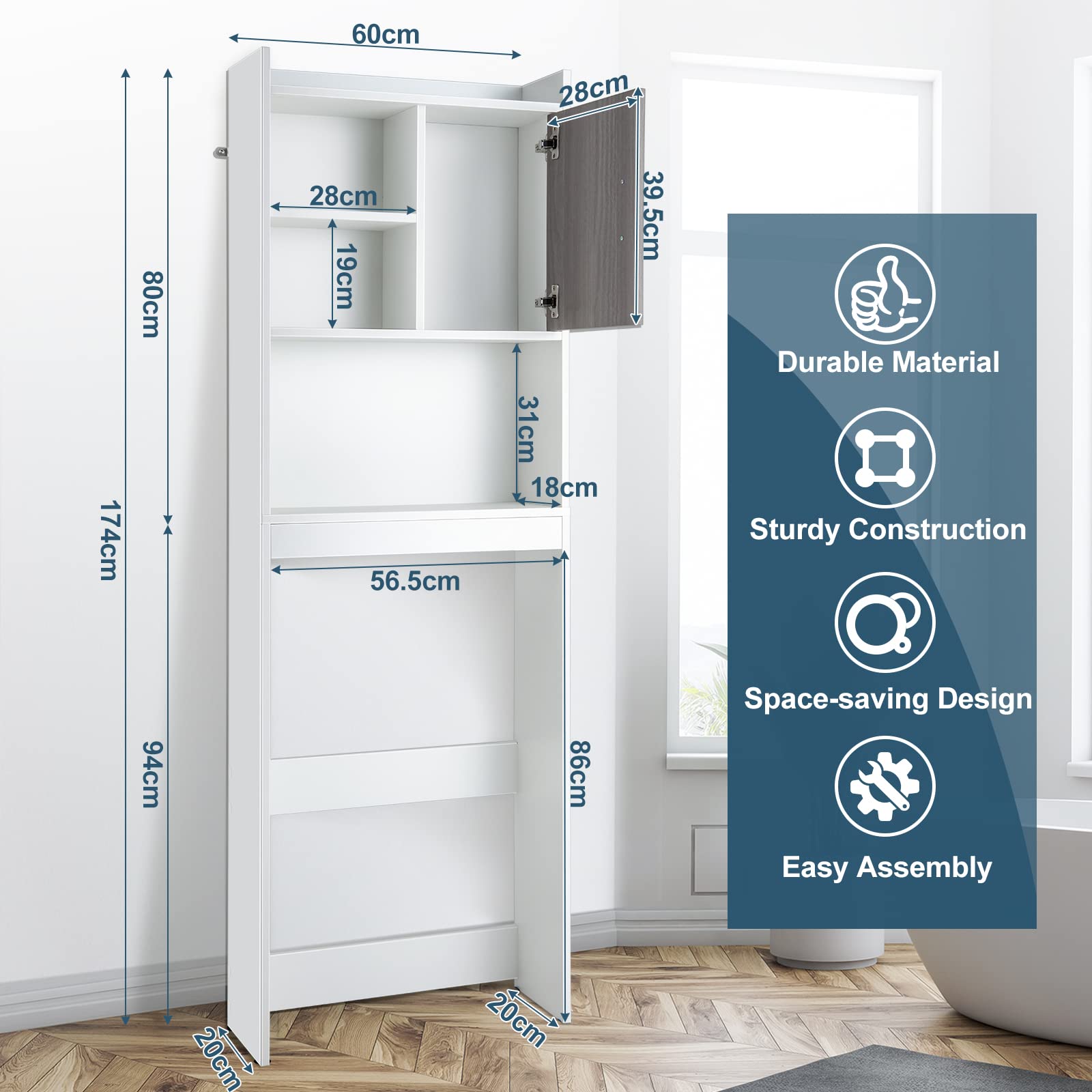 Giantex Over The Toilet Storage Cabinet