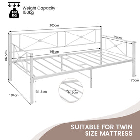 Metal Daybed Frame Single Size