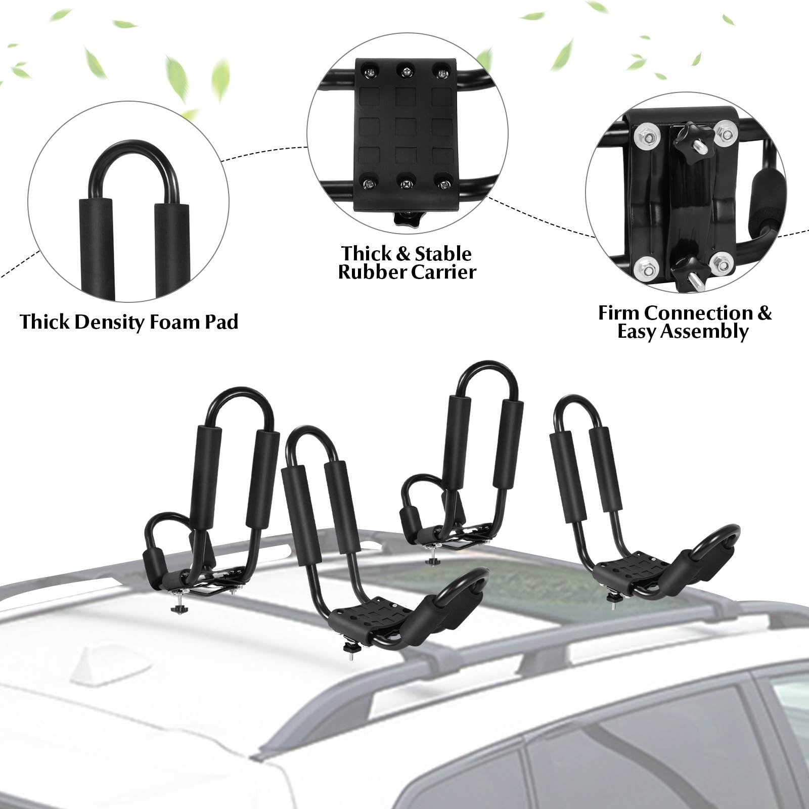et of 4 U-Bar Kayak Racks with Bandage