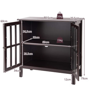Storage Sideboard Cabinet, Free Standing Console Table Organizer