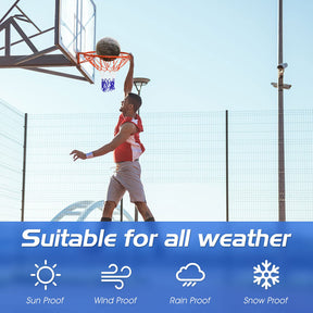 46 CM Basketball Rim Replacement, Heavy-Duty Wall Mounted 18“ Basketball Hoop Net