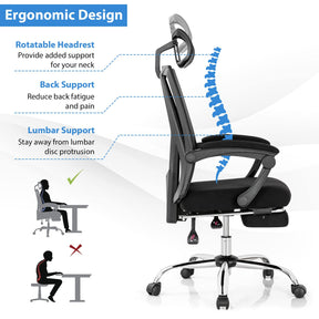 Giantex Ergonomic Office Chair with Footrest