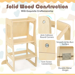 3-in-1 Foldable Kitchen Standing Tower for Toddlers