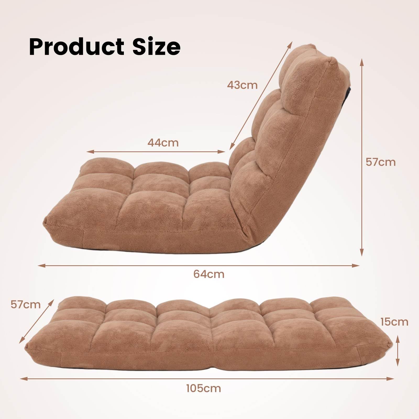 Giantex Adjustable 14-Position Memory Foam Floor Chair