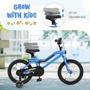 16” LED Lighted Kids Bike, Carbon Steel Children Bicycle, 95% Pre-Assembled