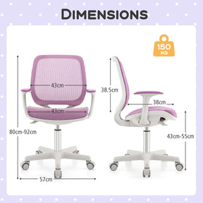 Kids Desk Chair, Ergonomic Children Study Computer Chairw/Height Adjustable