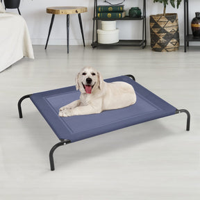 Elevated Pet Bed for Large Dogs Cot Indoor Outdoor Camping Steel Frame Mat