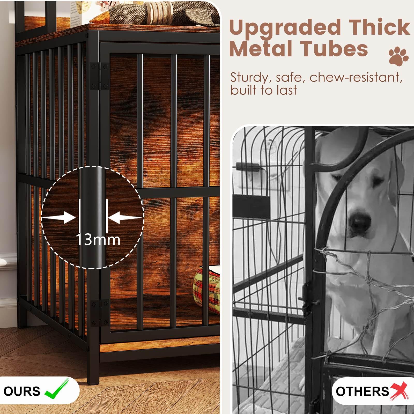 Dog Crate Furniture w/Storage Shelves