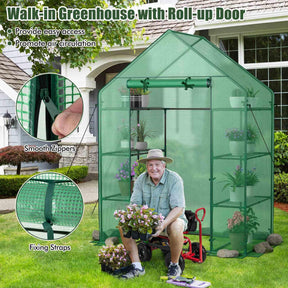 194cm Garden Greenhouse 3-Tier Waterproof Anti-UV Tarpaulin for Flower