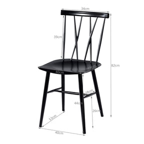Giantex Set of 2 Steel Dining Chairs, Black Counter Height Chairs