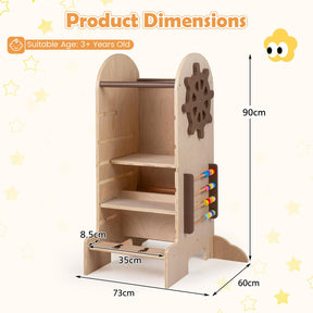 Learning Tower Toddler Tower, Kids Step Stool with Adjustable Height, Chalkboard & Slide
