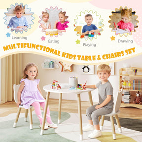 Kids Table and Chairs Set, Wooden Toddler Desk and Chair Set for Classroom Daycare Home