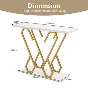 Faux Marble Console Table Foyer Table Entryway Hallway Table Side Table