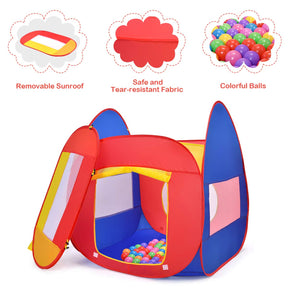 Kids Play House, Children Pop Up Toys Play Tent with 100 Ocean Balls & Carry Bag