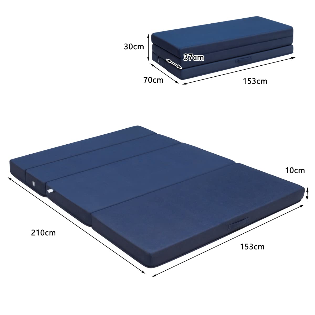Giantex 10cm Folding Mattress, Portable Sofa Bed Play Mat for Guests Kids