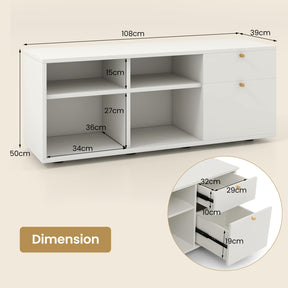Giantex Storage Cabinet, Entryway Cabinet with 2 Drawers