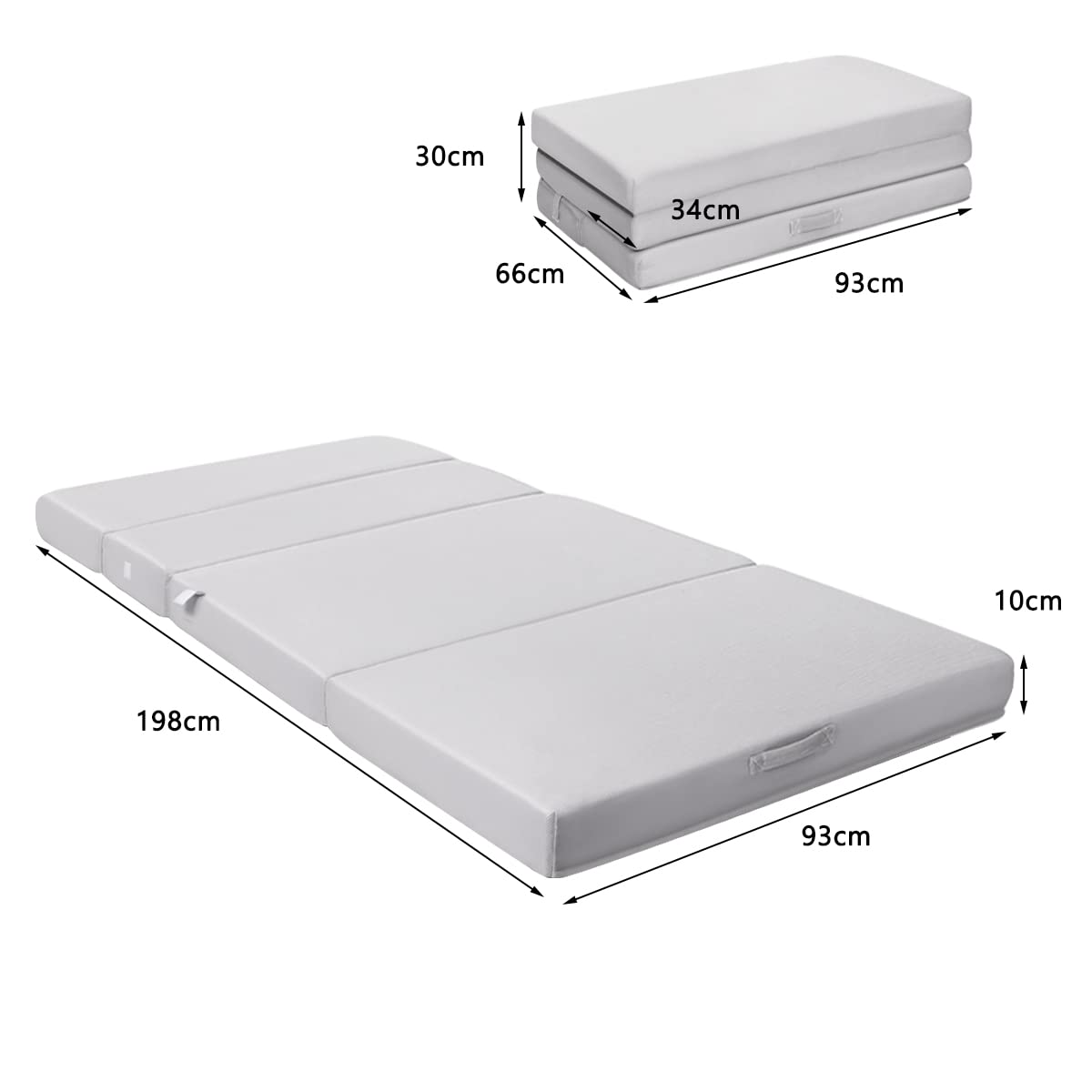 Giantex 10cm Folding Mattress, Portable Sofa Bed Play Mat for Guests Kids